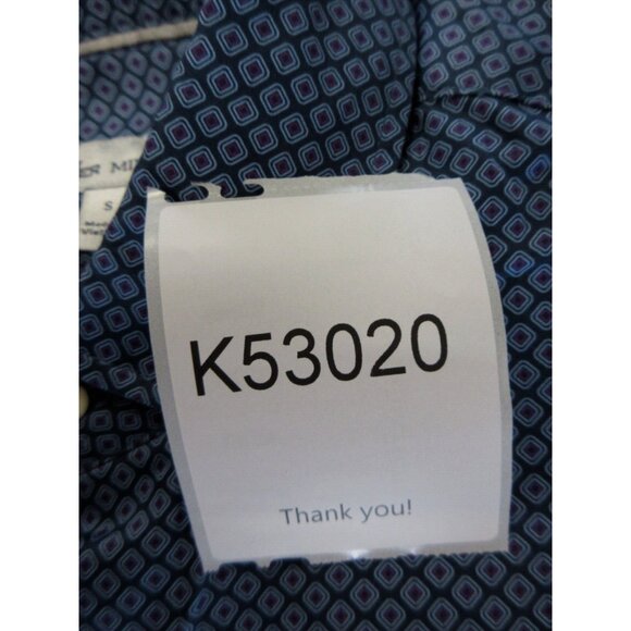 Peter Millar Shirt Small Crown Button Down Geometric Pocket Preppy NEW - Picture 11 of 11